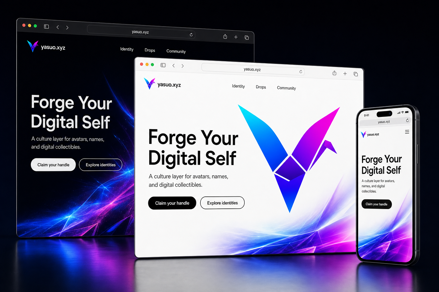 yasuo.xyz website concept preview enlarged