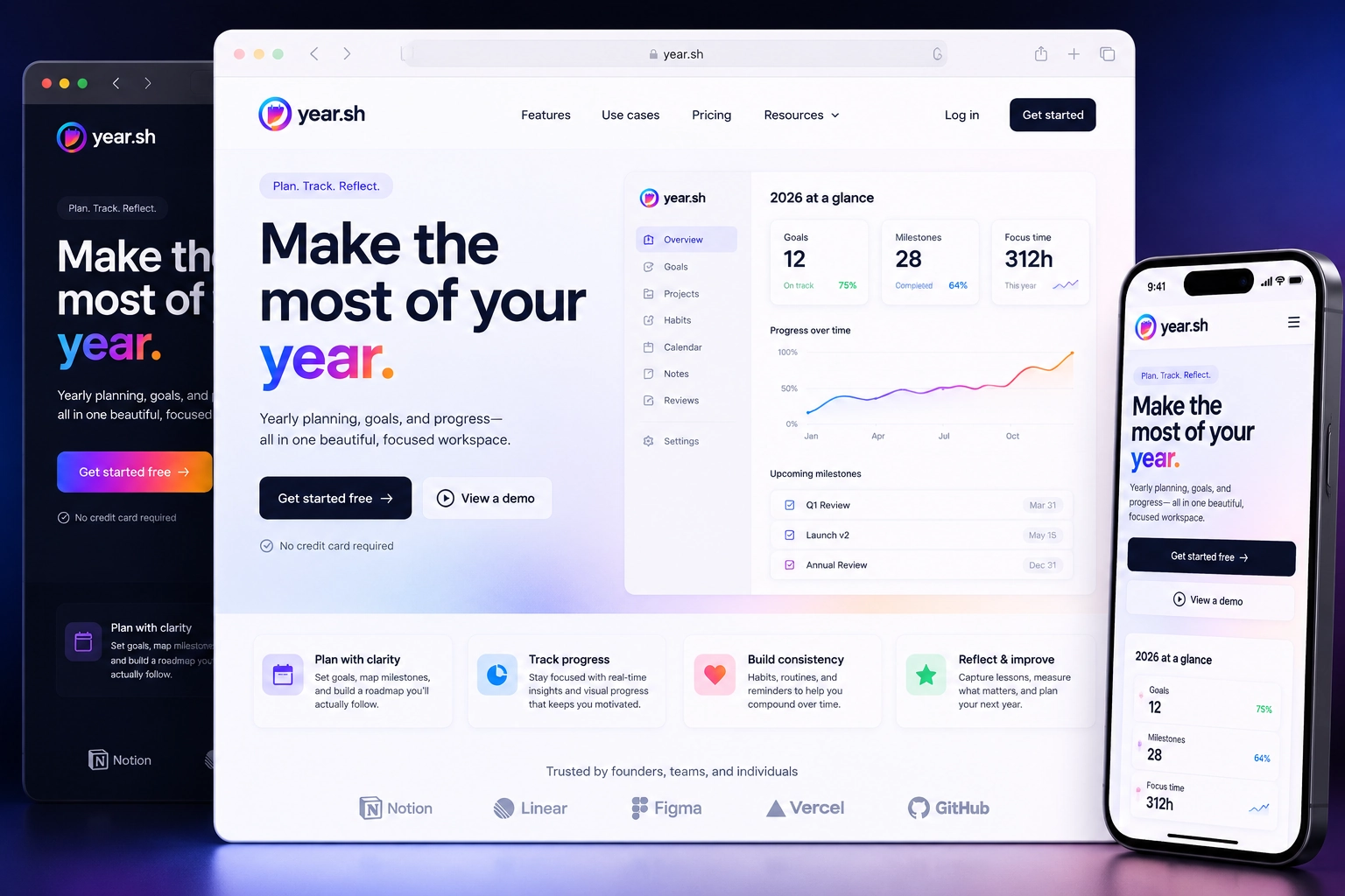 year.sh website concept preview