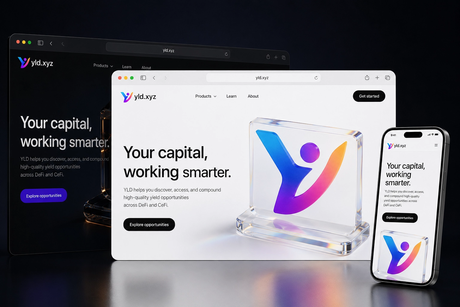 yld.xyz website concept preview