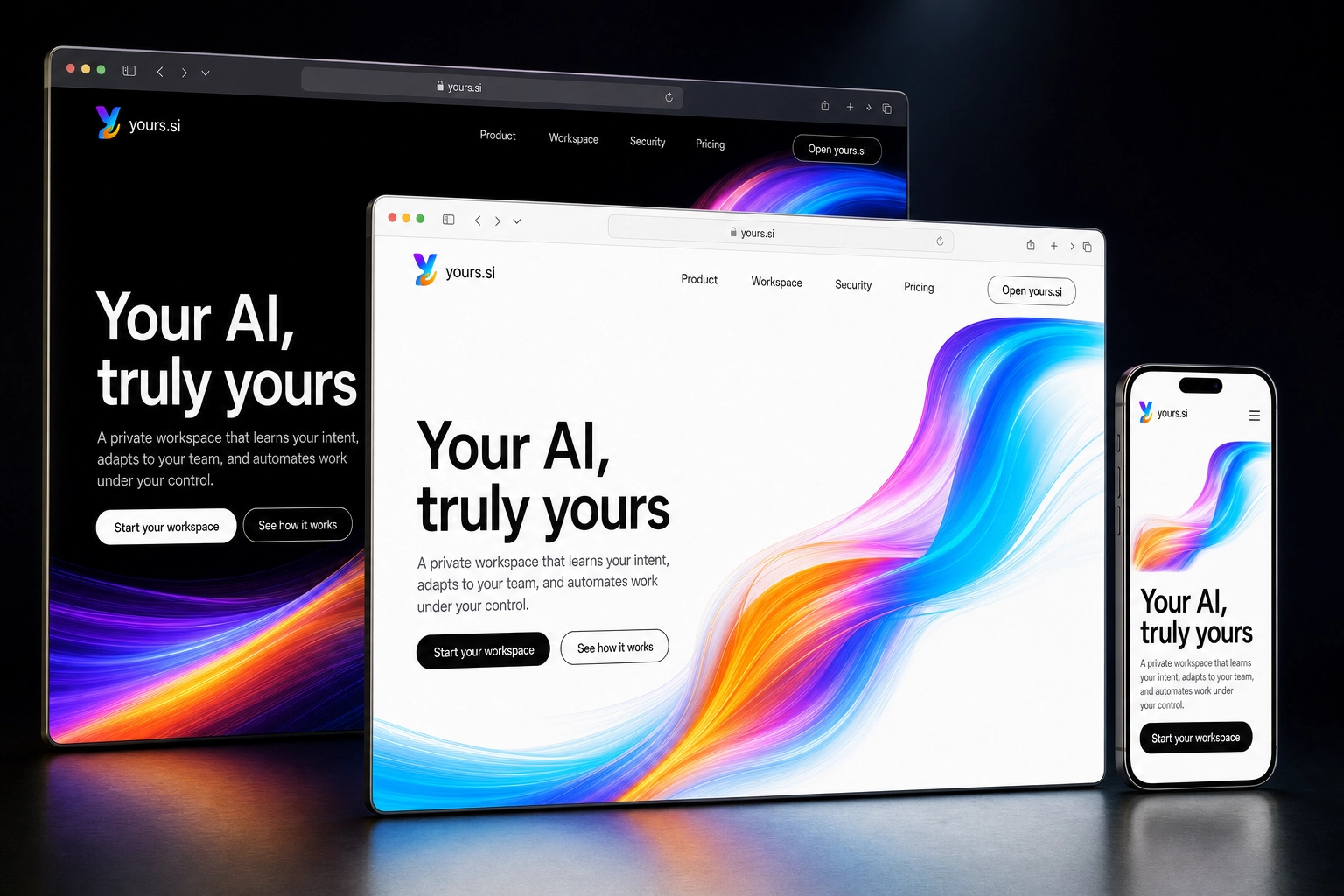 yours.si website concept preview