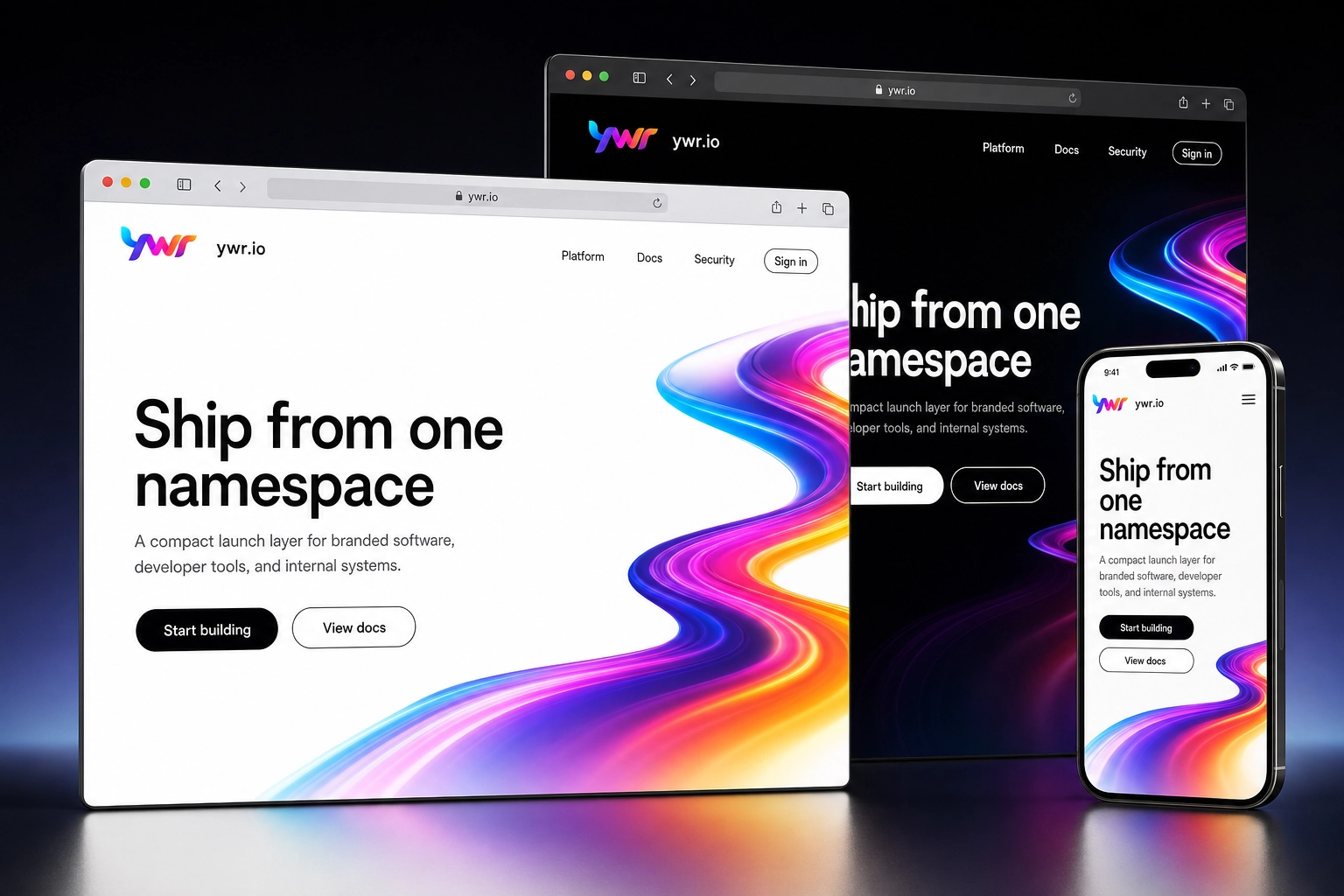 ywr.io website concept preview