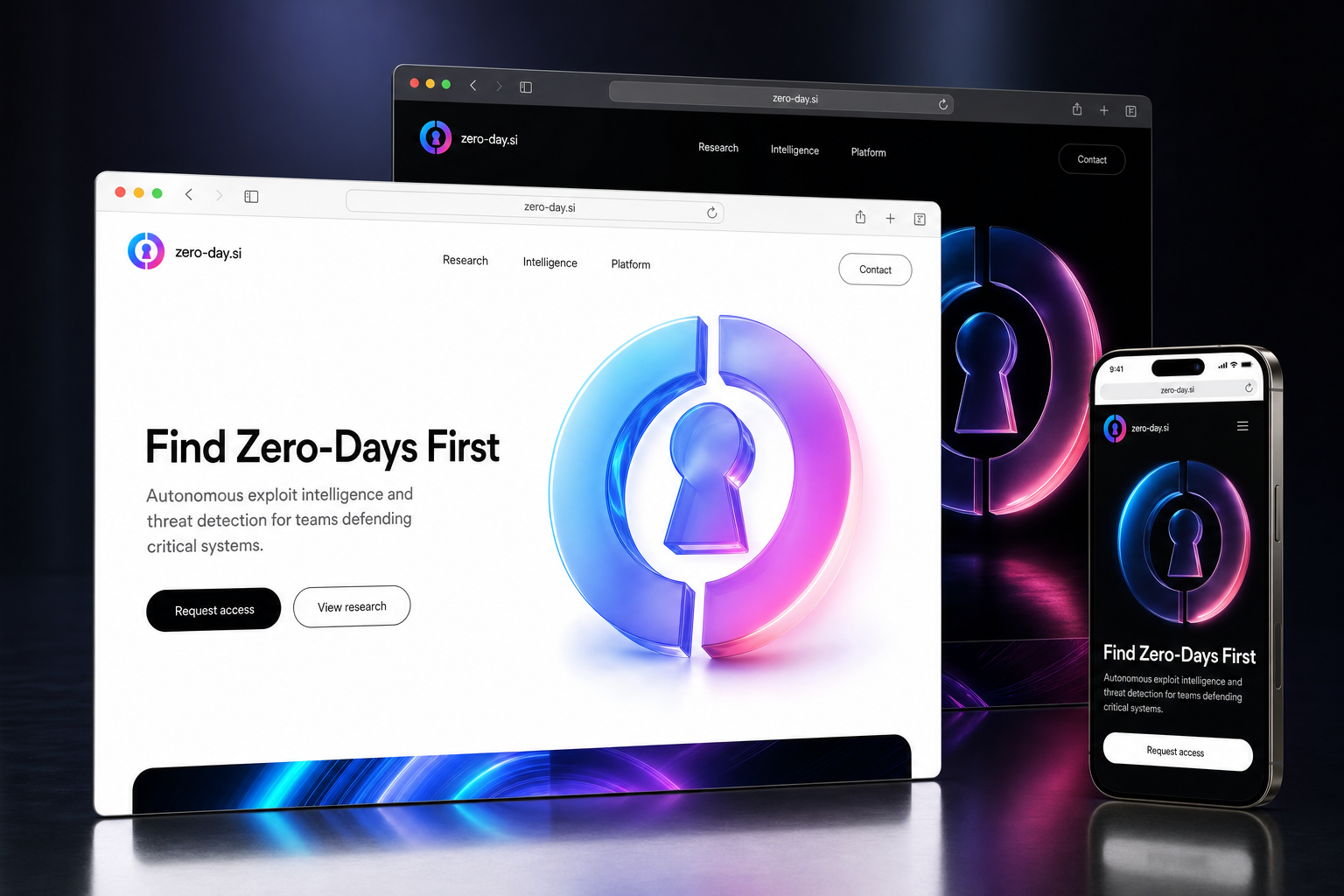 zero-day.si website concept preview