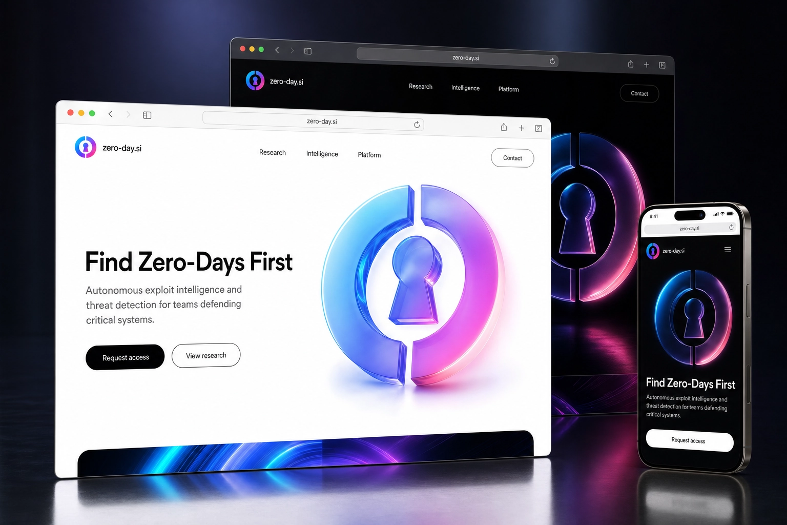 zero-day.si website concept preview