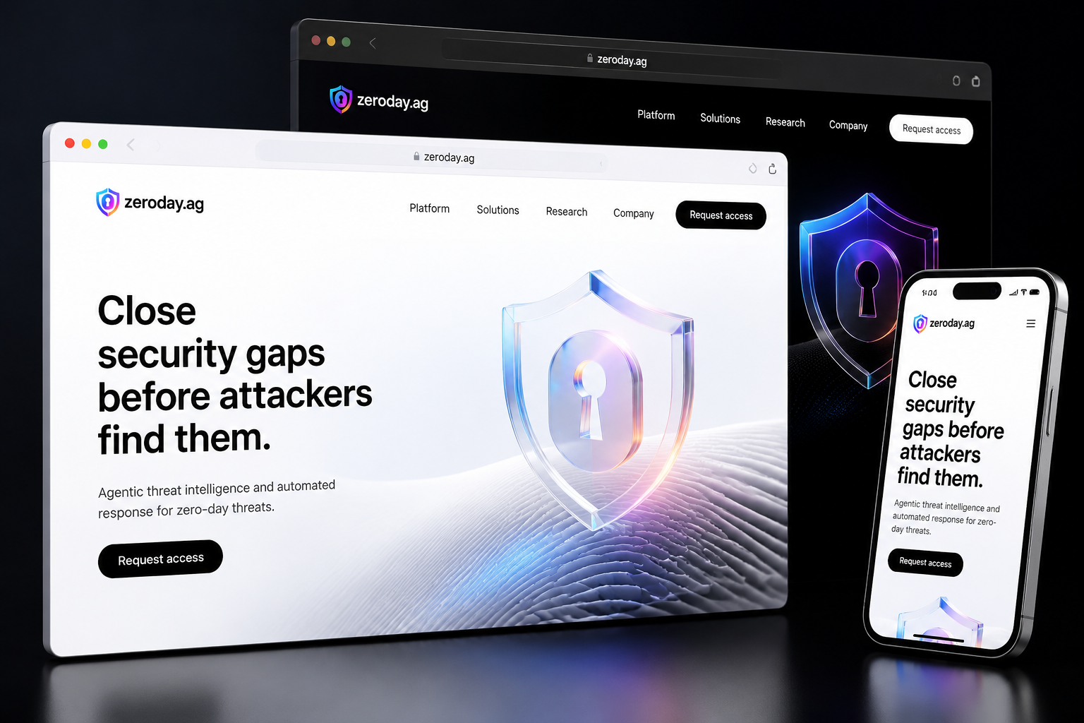 zeroday.ag website concept preview