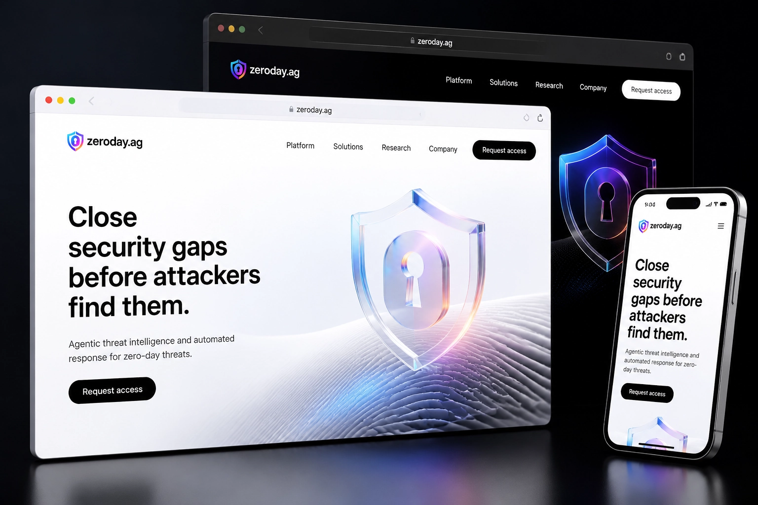 zeroday.ag website concept preview