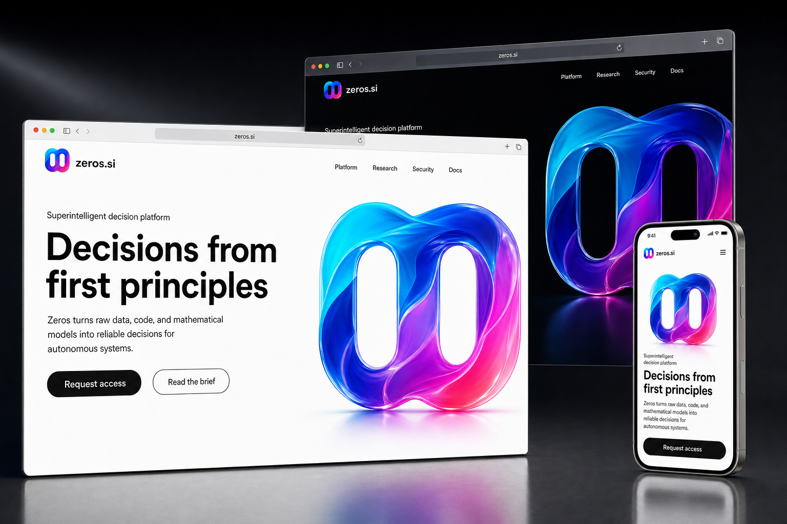 zeros.si website concept preview