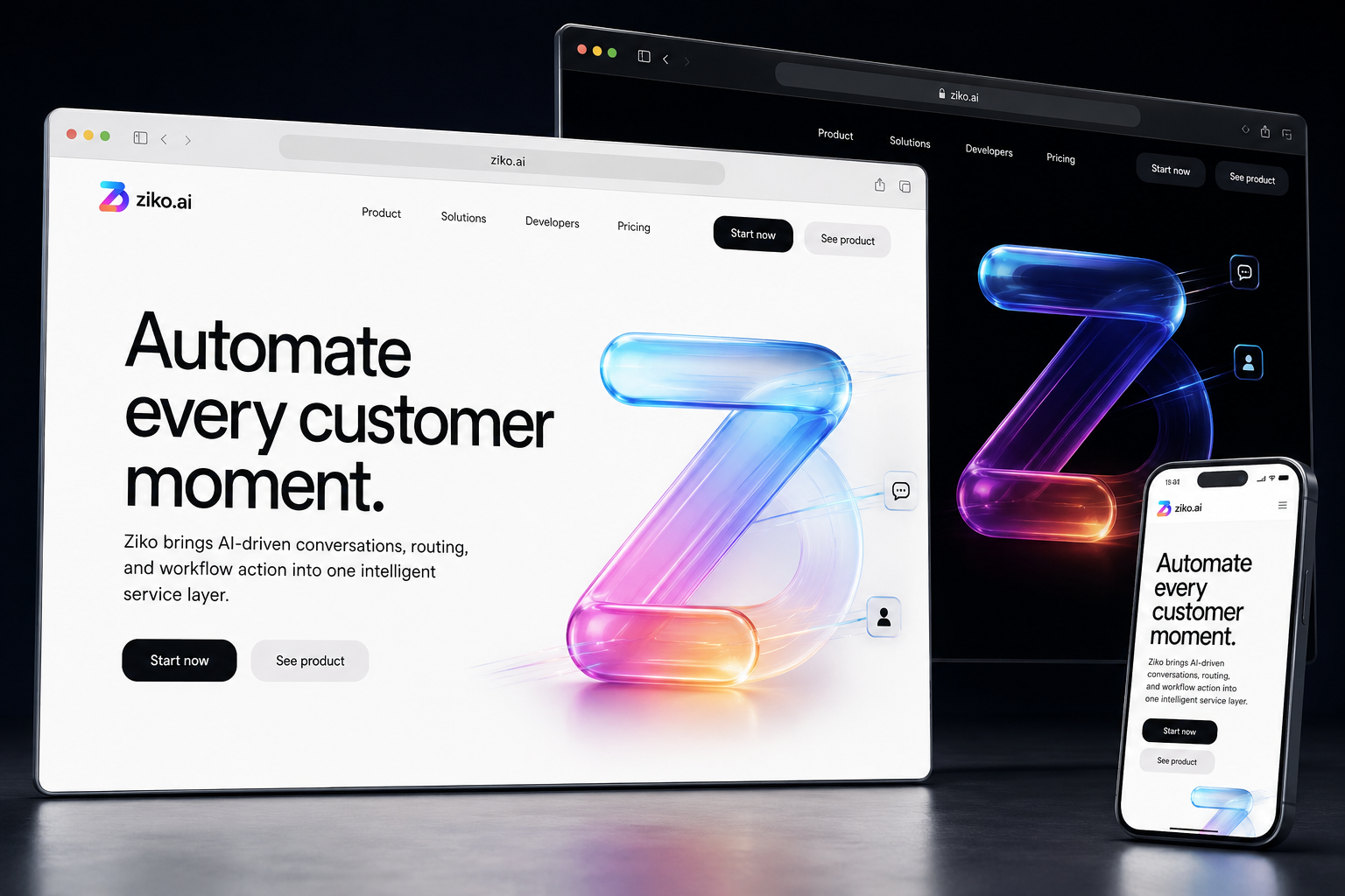 ziko.ai website concept preview