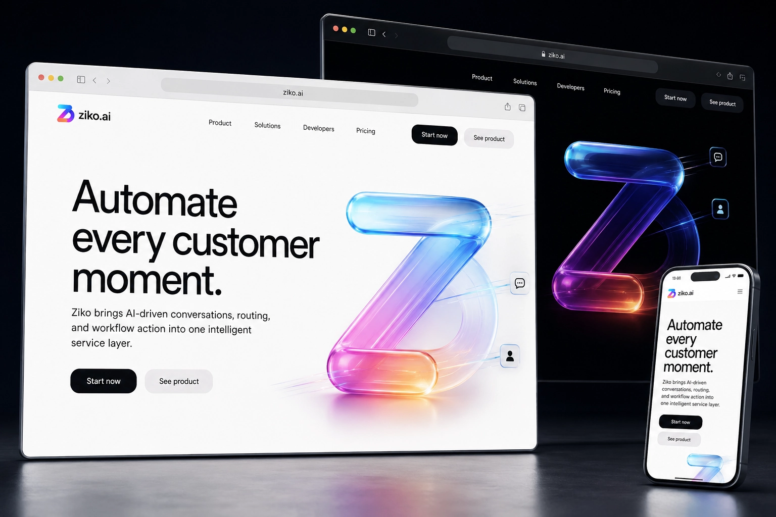 ziko.ai website concept preview