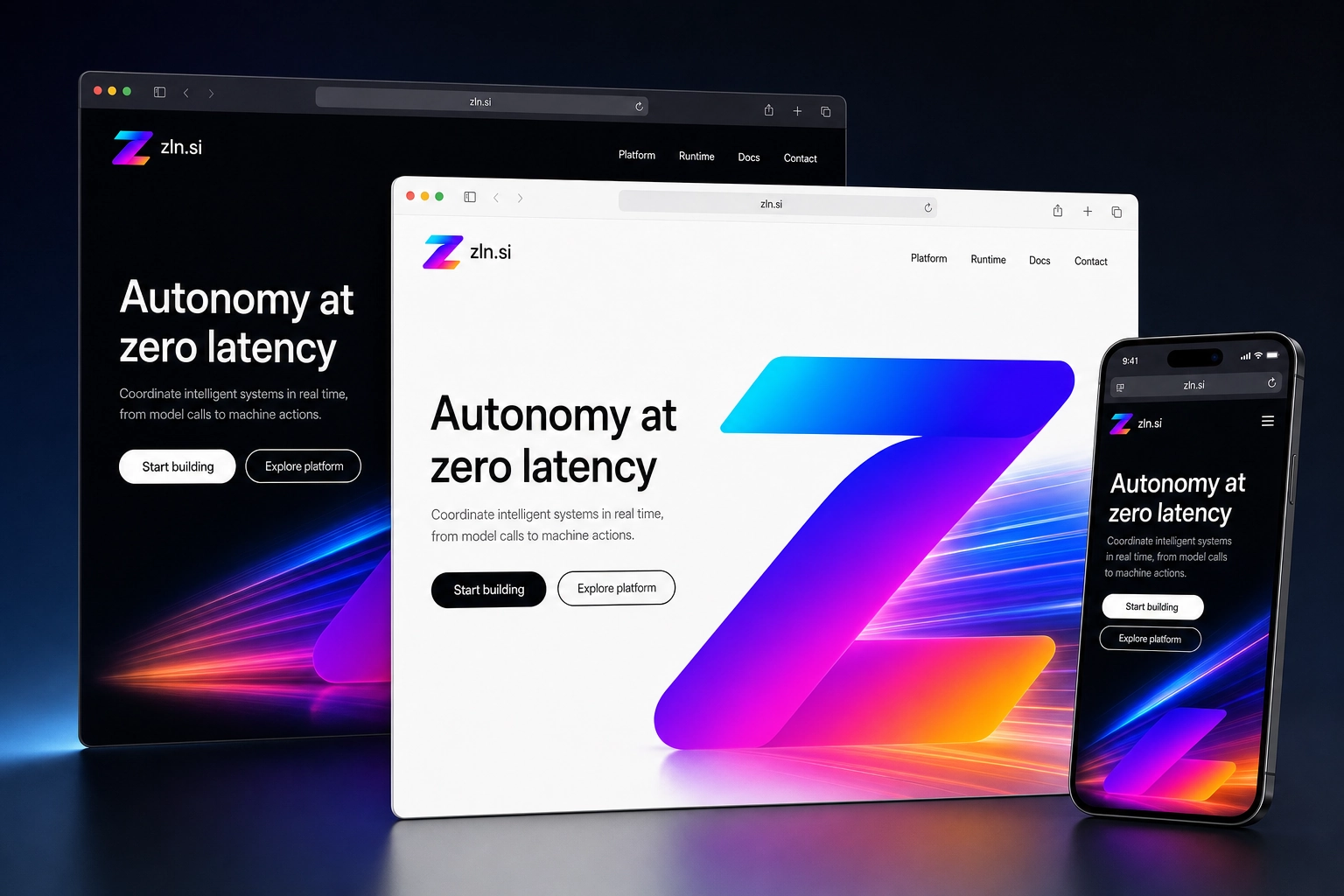 zln.si website concept preview