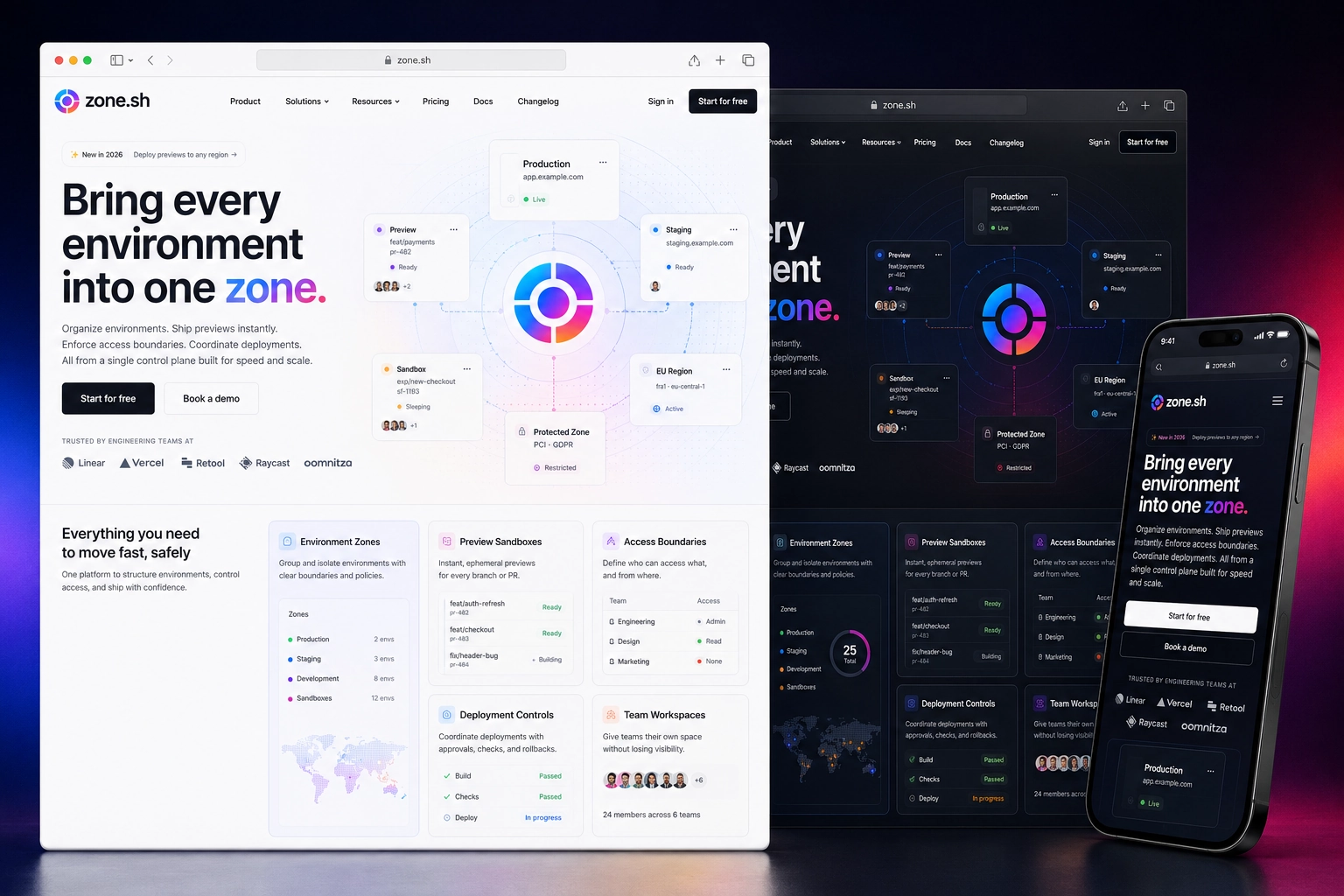 zone.sh website concept preview