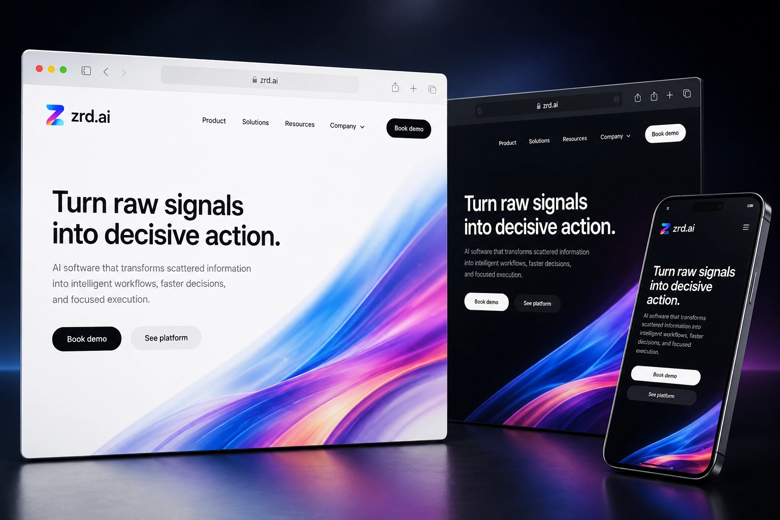 zrd.ai website concept preview
