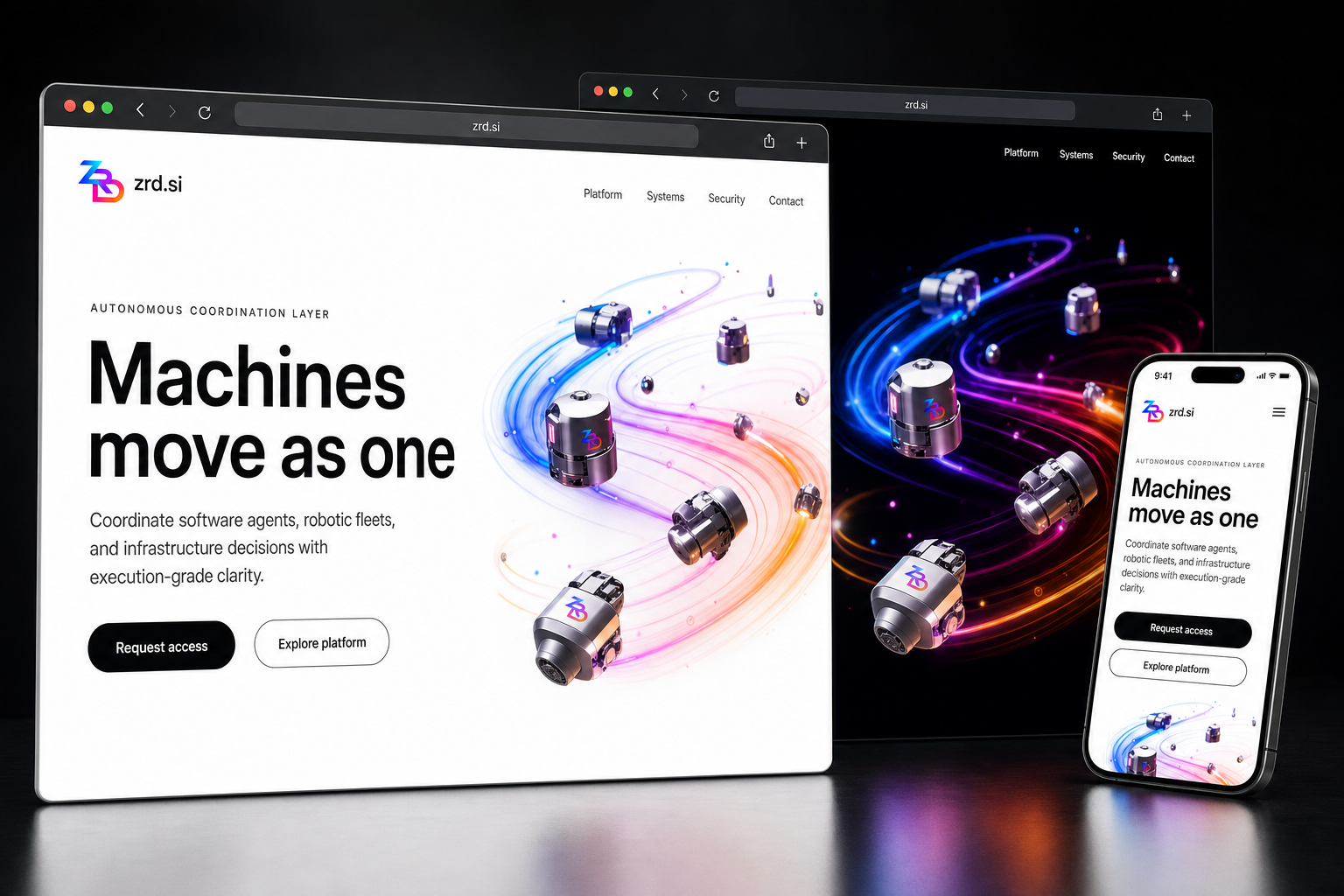 zrd.si website concept preview enlarged