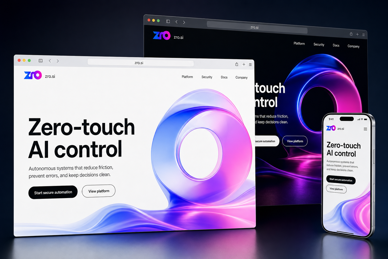 zro.si website concept preview enlarged