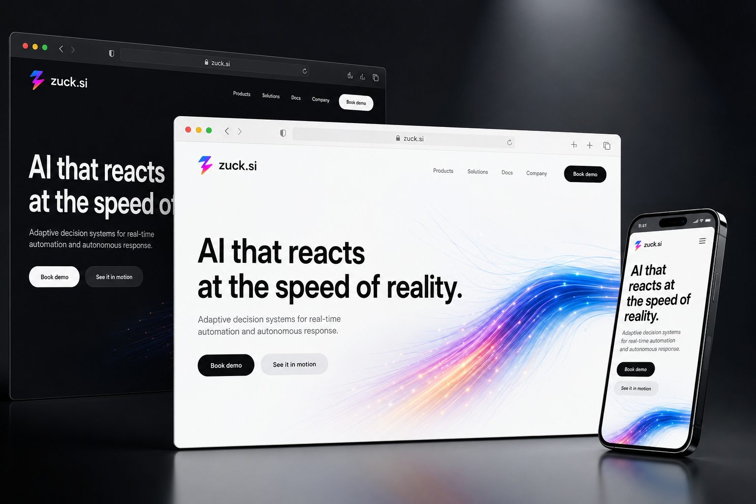 zuck.si website concept preview