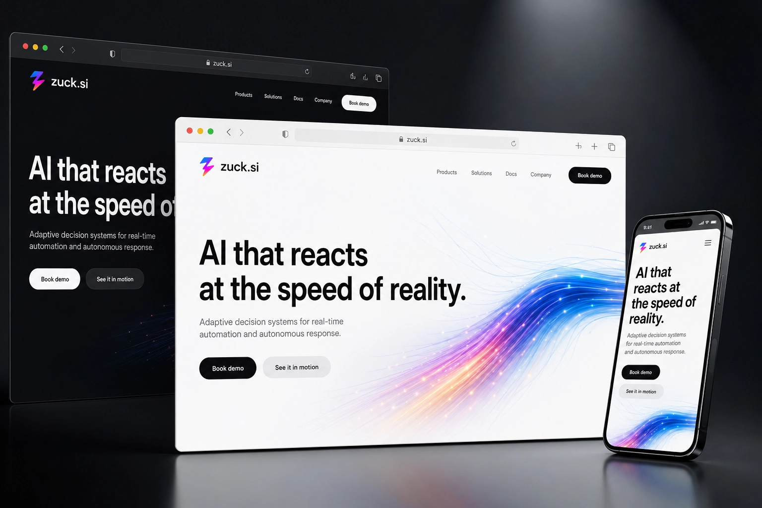 zuck.si website concept preview