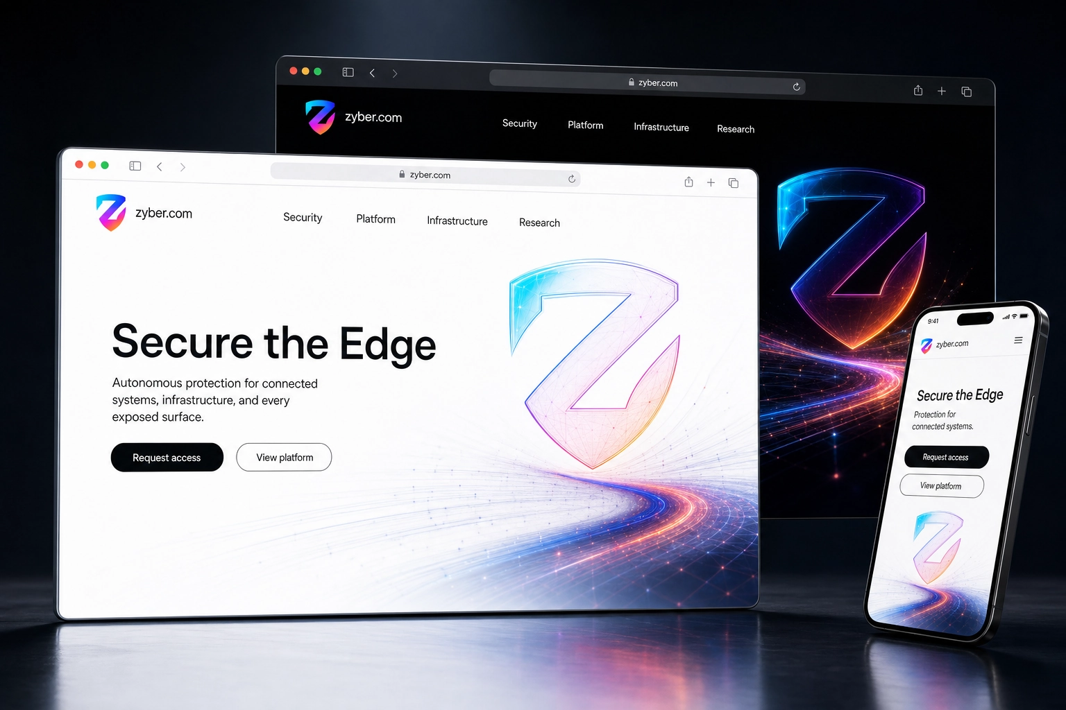 zyber.com website concept preview
